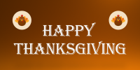 Happy Thanksgiving banner with 