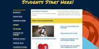 new student website homepage
